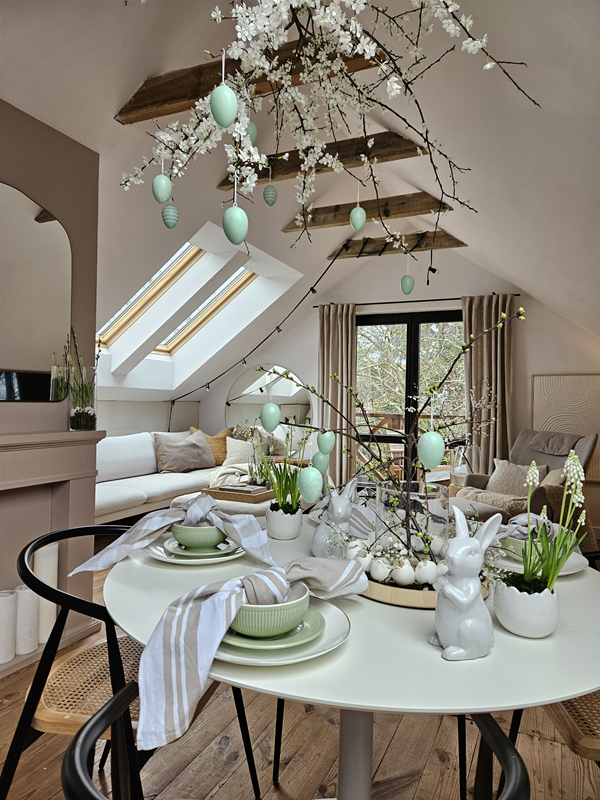 Wielkanocne dekoracje z naturą w tle