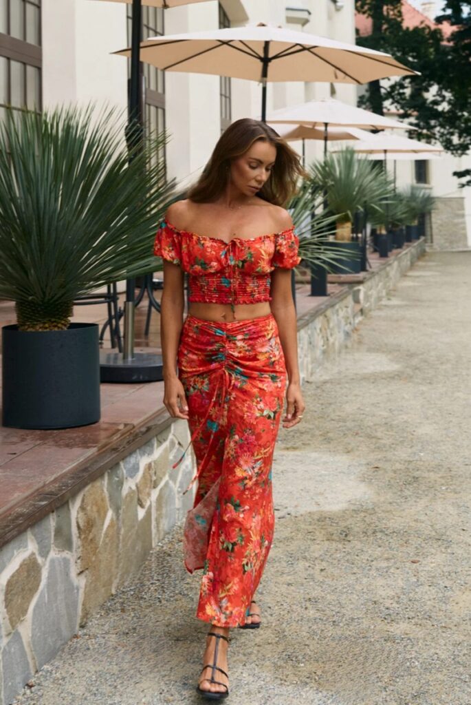 Komplet na lato Sofia Orange Red