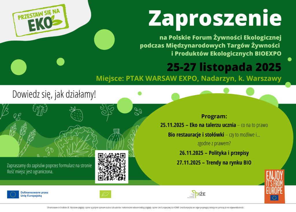 Razem dla przyszłości ekożywności – Polskie Forum Żywności Ekologicznej 2025 na BioExpo